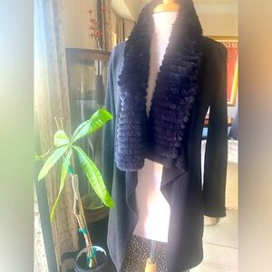 Theory faux fur sweater